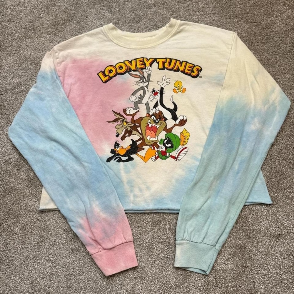 Vintage Looney Tunes Faded Graphic T-Shirt Women's Bugs Bunny Daffy Taz Tee